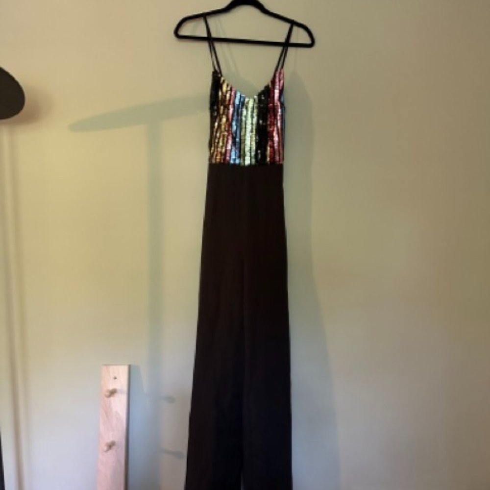 rainbow sequined jumpsuit